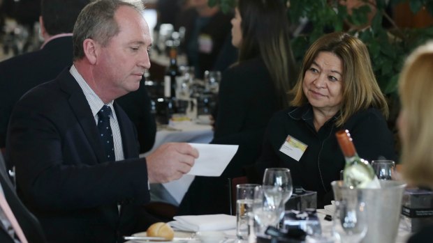 Deputy Prime Minister Barnaby Joyce and Michelle Guthrie during the Australian Farmer of the Year Awards at Parliament House in Canberra in August.