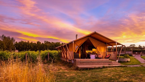 Nashdale Lane features a cellar door and Instagrammable glamping accommodation.