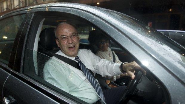 Eddie and Judith Obeid leave an ICAC hearing in Sydney in 2014.