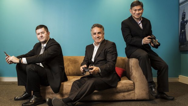 Trio in charge (from left): Peter McKeon, Michael Ephraim and Vincent Yip lead Sony's consumer electronics divisions.