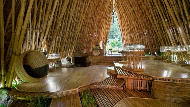 The stunning bamboo showroom at John Hardy Workshop, Bali.