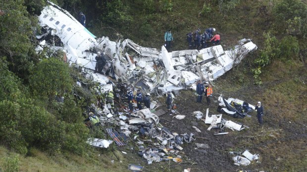 All but three players for Chapecoense were killed when their charter plane crashed into the side of a mountain. 