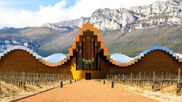 The futuristic  winery Ysios in La Guardia.