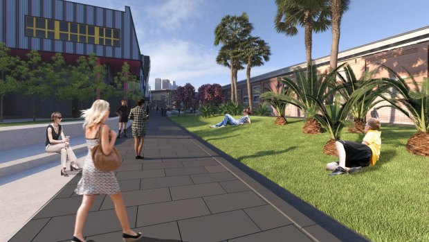 Stage one of the Southbank Boulevard project will convert road to parkland and walkways in Dodds Street, Southbank.