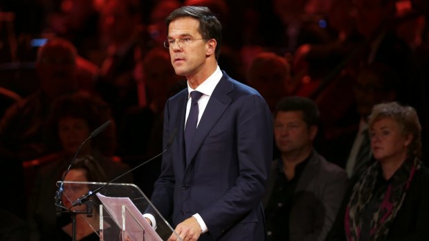"We didn't know each other but we are partners in misfortune and we stare out the window": Netherlands PM Mark Rutte.