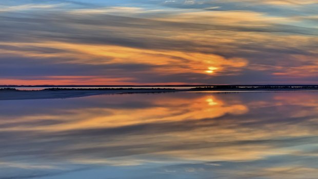 When conditions are right, you can capture mirror-like reflections off the surface of Victoria's largest and oldest salt lake.