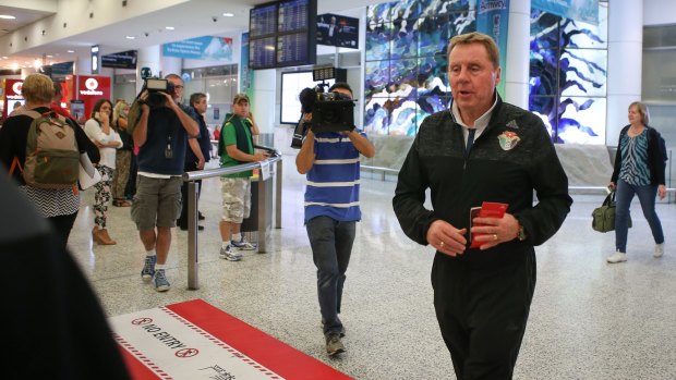 Wary: Jordan coach Harry Redknapp arrived in Australia to lead Jordan in their must-win clash against the Socceroos.