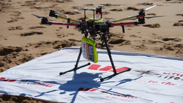 The Little Ripper Rescue UAVs with its flotation device, called a rescue pod being used across the Far North Coast.