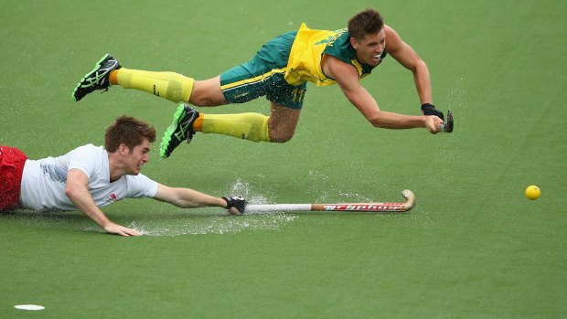 Australia's Eddie Ockenden scores a thrilling goal.