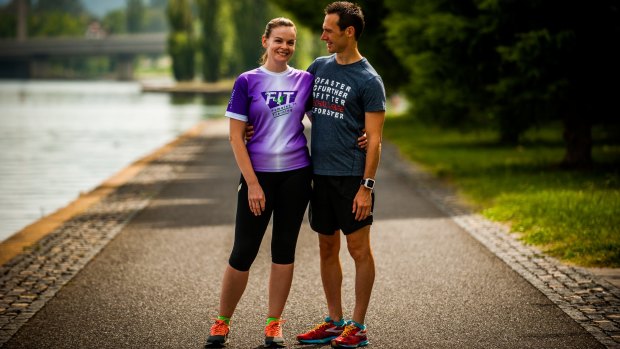 Michelle Weir, pictured with fiance Kenny, said a successful recovery  from the serious accident last April means she has no excuse not to complete a marathon.