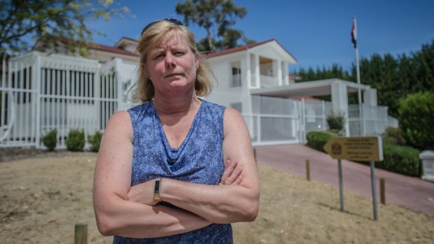 Mandy Harris, of O'Malley, is angry at the United Arab Emirates embassy.