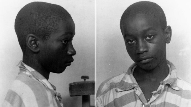 Wrongly executed ... George Stinney Jr appears in an undated police booking photo provided by the South Carolina Department of Archives and History.