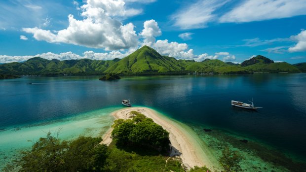 Beautiful landscapes in Komodo Island, Labuan Bajo Indonesia.  