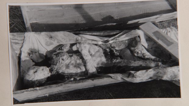 A purported image of Lin Biao's decomposing body. 