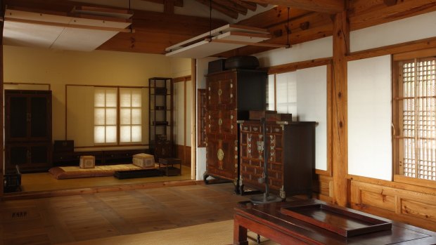 Korean woodwork on display at the Furniture Museum.