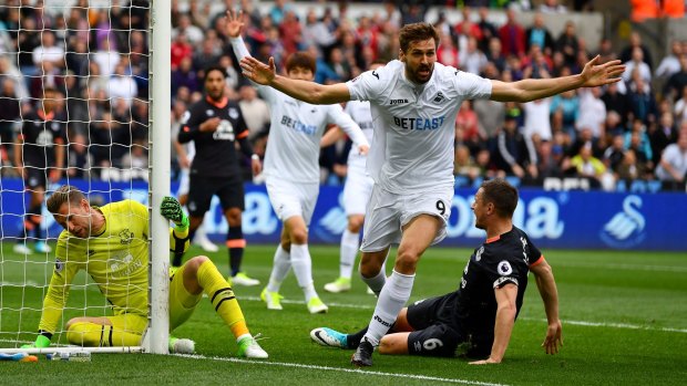 Fernando Llorente has given Swansea City fans hope of avoiding relegation. 