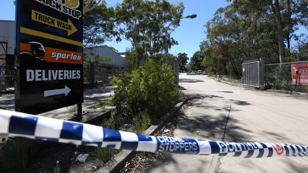 A man's body was found inside the Yennora industrial complex on Monday morning.
