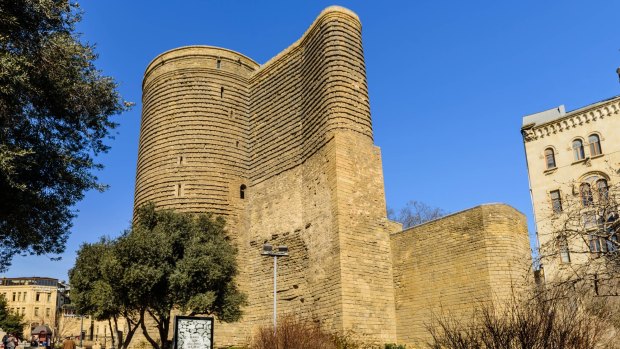 The mysterious Maiden Tower in Baku, Azerbaijan. 