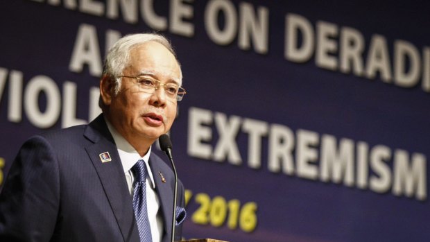 Malaysian Prime Minister Najib Razak at a conference in Kuala Lumpur in January.