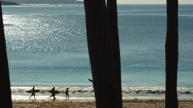 Small-town tensions: Surfers on the beach in <i>The Competition</i>.