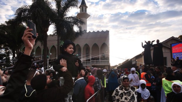 Muslims celebrate the end of Ramadan in Lakemba.