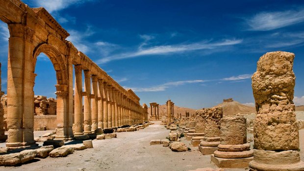 The ancient city of Palmyra.