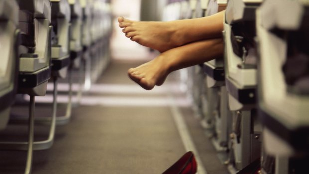 Pet hate: bare feet on a plane.