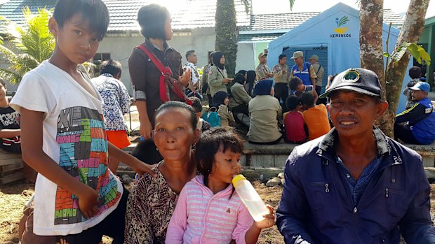 Former Gafatar members Supriyadi, right, his wife Nurul, their youngest daughter Dewi Suci and  son Waliandi.  