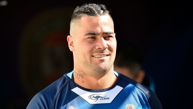 Revenge: Andrew Fifita is out to silence some of the 'sprayers' from State of Origin game two in Wednesday's clash. 
