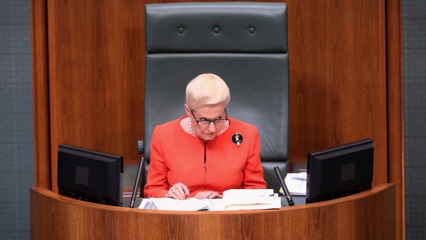 Former Speaker Bronwyn Bishop's decision to sit in the party room enraged the opposition, who questioned her independence in the role.