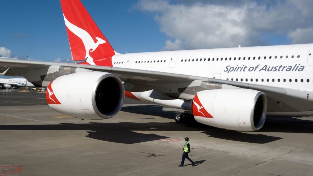 Qantas A380 super-jumbo flies approximately 58,515 miles a week according to data from FlightRadar24.com.