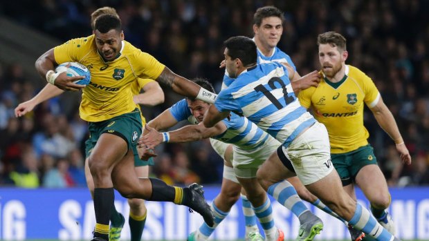 Ray of light: Samu Kerevi has been a highlight of a poor season for the Wallabies.