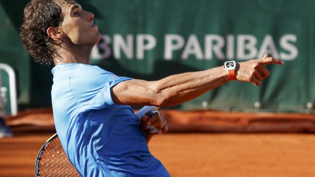 "It's like you are wearing nothing. It's part of my skin": Rafael Nadal in action at the French Open this week.