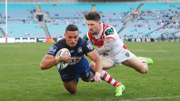 Mixed: Sunday's clash between the Dragons and Bulldogs at ANZ Stadium drew an above-average crowd of 21,582.