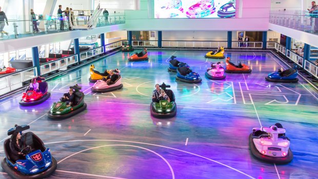 Dodgems at Seaplex on Royal Caribbean's Anthem of the Seas.