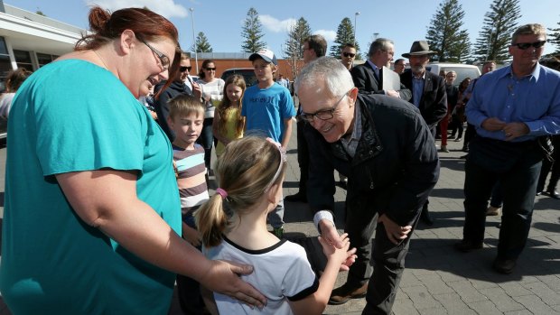 Prime Minister Malcolm Turnbull met locals on the first day of his three day tour of remote South Australia. 