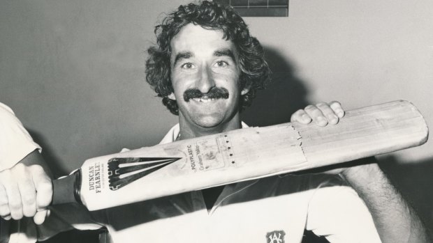 Moss in 1980 when he still had his dark curls and moustache.
