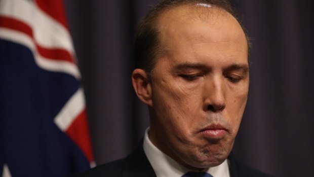 Immigration Minister Peter Dutton has been drawn into the saga after sending a text message to the wrong recipient. 