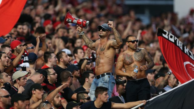 Bloc party: The Wanderers' fans have quickly earned a reputation as the most vibrant and boisterous in the league.