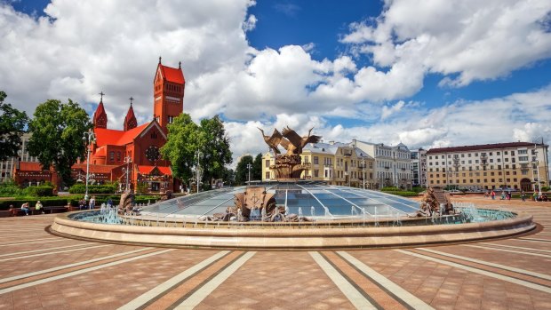 Independence Square in Minsk.
 