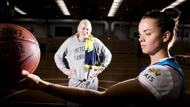 Lauren Jackson (left) and Kristen Veal, bringing the swagger back to the Canberra Capitals.