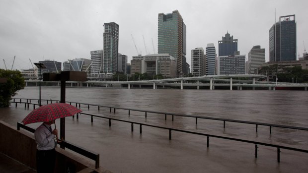 Brisbane River bursts its banks in 2011.