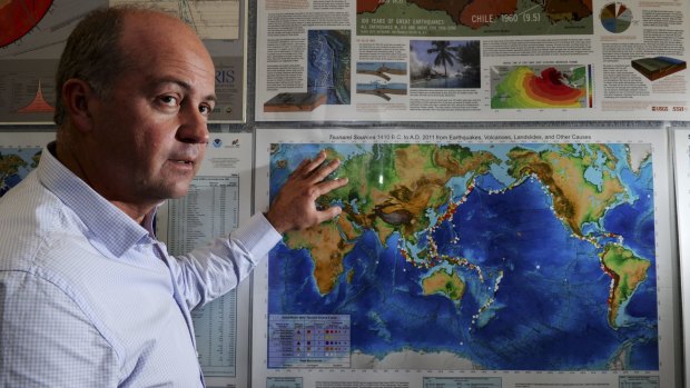 On alert: Rick Bailey, head of  tsunami warning
and ocean services, at the Bureau of Meteorology. 