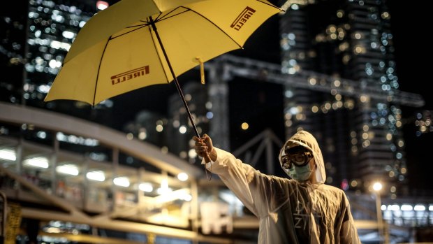 A pro-democracy activist in Hong Kong.