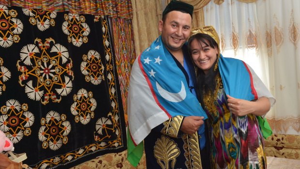 Flying the flag: Alisher Azizullaev and Shahina Ahad, owners of the Pamir restaurant in Dandenong.