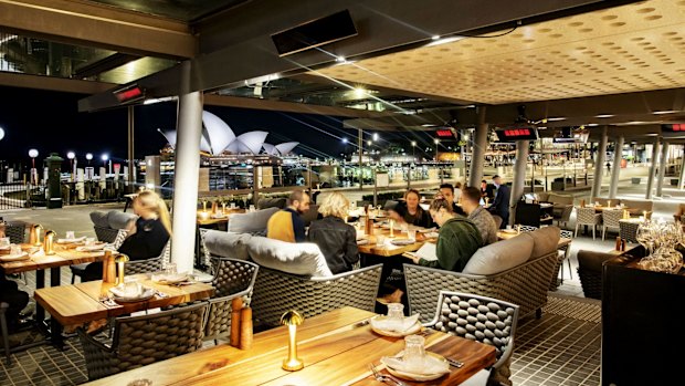 The terrace at 6 Head restaurant at Campbell's Stores in The Rocks.