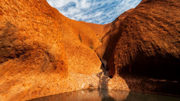 Mutitjulu waterhole is an important water resource for living around Uluru.