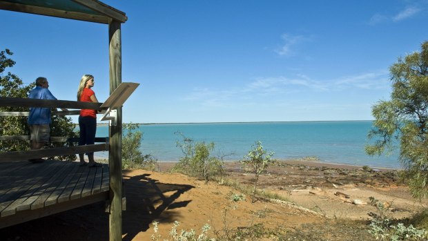 View from the lookout at the Broome Bird Observatory, overlookinbg Roebuck Bay.