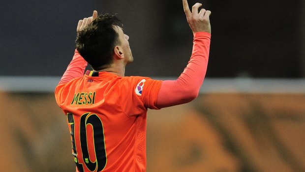 Playing catch-up: Lionel Messi.