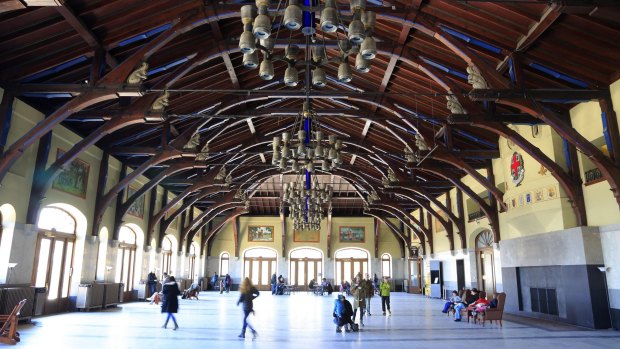 Inside the European-style Mount Royal Chalet that sits at the high point in Parc du Mont-Royal.